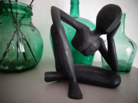 Beeldje abstract - hout