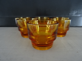 Eierdopjes - glas - amber - VERKOCHT