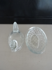 Dekselschaaltje kip - glas - VERKOCHT