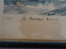 Schilderij / prent - Marius Girard - Le Moulin Rouge