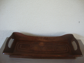 Oud houten dienblad met tekst "Give us this day our daily bread" - VERKOCHT