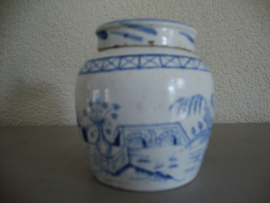 Gemberpotje blauw wit - VERKOCHT