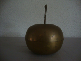 Koperen/messing schaaltje appel - VERKOCHT