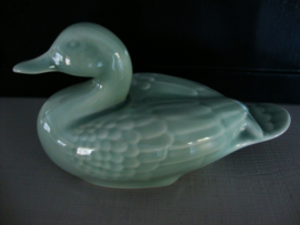 Beeld eend - celadon - lichtgroen - VERKOCHT