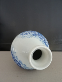 Vaas - Delfts blauw - vogel - handpainted - VERKOCHT