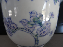 Bloempot Chinees - vintage - pastelkleuren - VERKOCHT