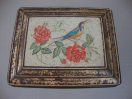 Oud blik trommel vogel - Niemeyer - VERKOCHT