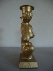 Gouden kandelaar aap - VERKOCHT