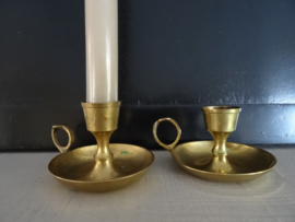 Vintage kandelaar - blaker - koper of messing - VERKOCHT
