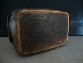 Antiek theekistje - hout - schildpad - zilver - VERKOCHT