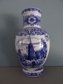 Vaas T. Delfts blue - molen - Hollands - Delfts blauw - VERKOCHT