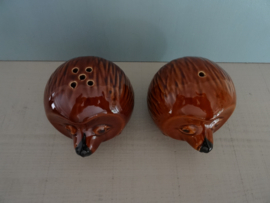 Peper- en zoutstel - egel - vintage - Made in England - VERKOCHT
