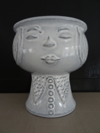 Vintage bloempot hoofd - VERKOCHT