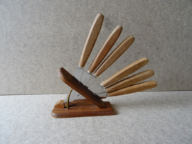 Vintage messenset - hout - VERKOCHT