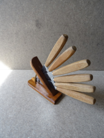 Vintage messenset - hout - VERKOCHT