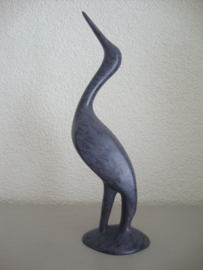 Vintage kraanvogel aardewerk paars - VERKOCHT