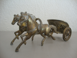 Koperen paard en wagen - VERKOCHT