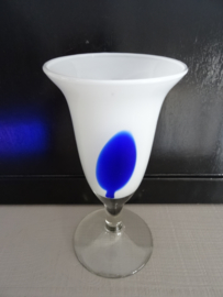 Glazen set - blauw/wit - VERKOCHT