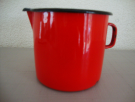 Emaille maatbeker - rood - 1000 ml - 12cm - VERKOCHT