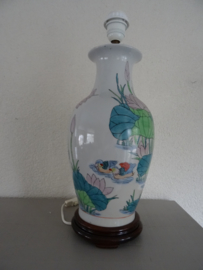 Lampvoet - Chinees - bloemen - vintage - VERKOCHT