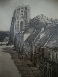 Prent Oldenhove  Leeuwarden - Zwerver - VERKOCHT