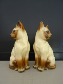 Beelden siamees (set) - siamezen - poes - poezen - kat - katten - VERKOCHT