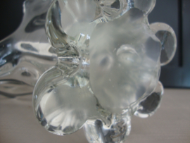 Vintage glazen vaas - dik glas - VERKOCHT