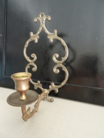 Muurkandelaar - koper of messing - VERKOCHT