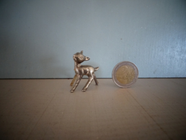 Beeldje hertje - bambie - letterbakfiguurtje - verzilverd
