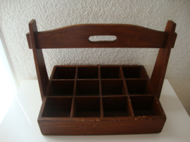 Houten bak met vakjes - VERKOCHT