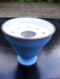 Vintage vaasje - keramiek - aardewerk - blauw - VERKOCHT