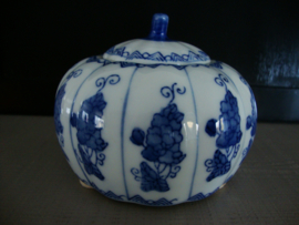 Chinees dekselpotje - blauw wit - VERKOCHT