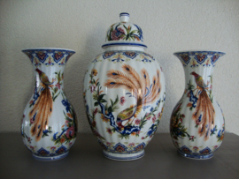 Kaststel Italiaans - vogels en bloemen - VERKOCHT