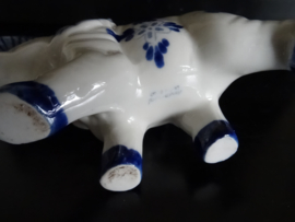 Beeldje olifant - Delfts blauw - handpainted - VERKOCHT