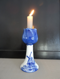Kandelaar Delfts blauw - tulp - VERKOCHT