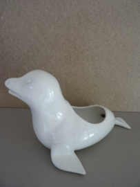 Grote vintage bloempot zeehond - GERESERVEERD