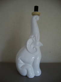 Vintage lamp olifant - wit aardewerk - VERKOCHT