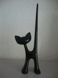 Zwarte poes kat - ringenhouder - Koziol - VERKOCHT