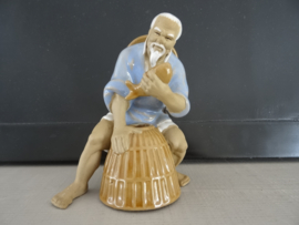 Chinees - beeldje - visserman - Chinese visser - Wan Jiang - VERKOCHT