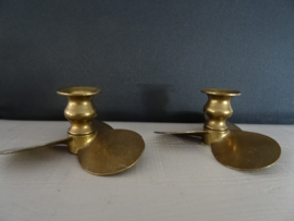 Kandelaar koper of messing - vintage - VERKOCHT
