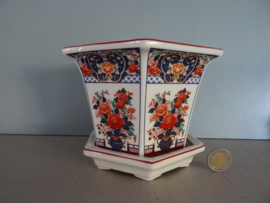 Bloempot met onderschotel - Chinees - VERKOCHT