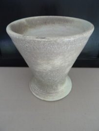 Vintage bloempot - grijs/groen