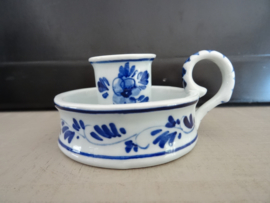 Delfts blauwe kandelaar - handbeschilderd - VERKOCHT