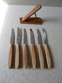 Vintage messenset - hout - VERKOCHT