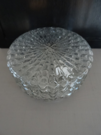 Vintage plafonniere - glas - rond - VERKOCHT
