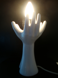 Vintage lamp handen wit - VERKOCHT
