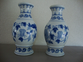 Chinese vazen - blauw/wit - VERKOCHT
