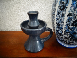 Kandelaar - aardewerk - donkerblauw