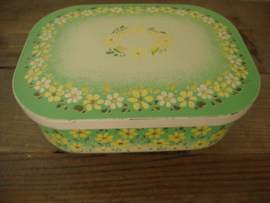 Brocante trommeltje blikje - VERKOCHT