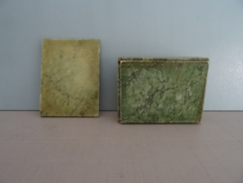 Natuurstenen doosje - groen - vintage - VERKOCHT